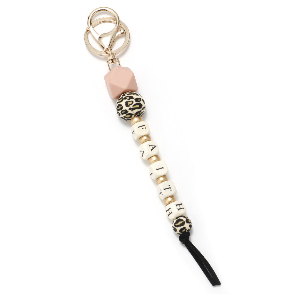 Wholesale Mother's Day MAMA Letter Silicone Beads Wrist Keychain
